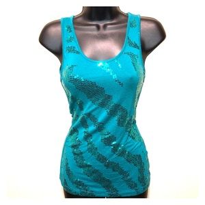 Charlotte Russe teal sleeveless top